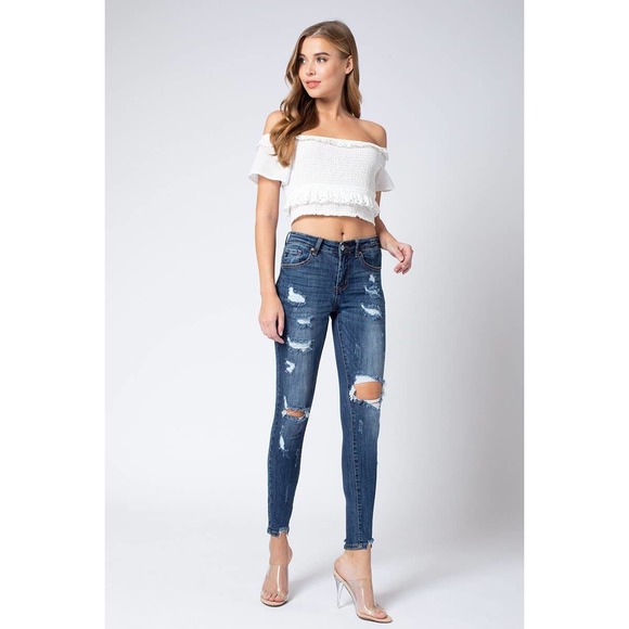 KanCan Denim - KANCAN MID RISE SUPER SKINNY JEANS Sz 27